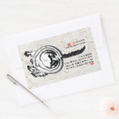 Chonky Gestreepte Japanse Tabby Cat Rechthoekige Sticker (Envelop)