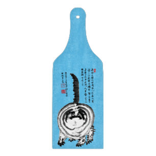Chonky Gestreepte Japanse Tabby Cat Snijplank