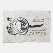 Chonky Gestreepte Japanse Tabby Cat Theedoek (Horizontaal)