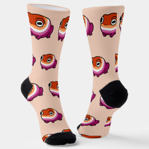 Chonky Lesbische Kikker Pride Sokken Cute WLW Qu