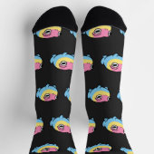 Chonky Pansexual Frog Pride Socks | Cute Pan Pride Sokken (Top)