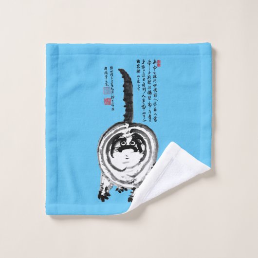Chonky rayé japonais Tabby Chat (Gant de toilette)