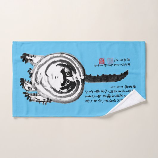 Chonky rayé japonais Tabby Chat (Serviette à main)