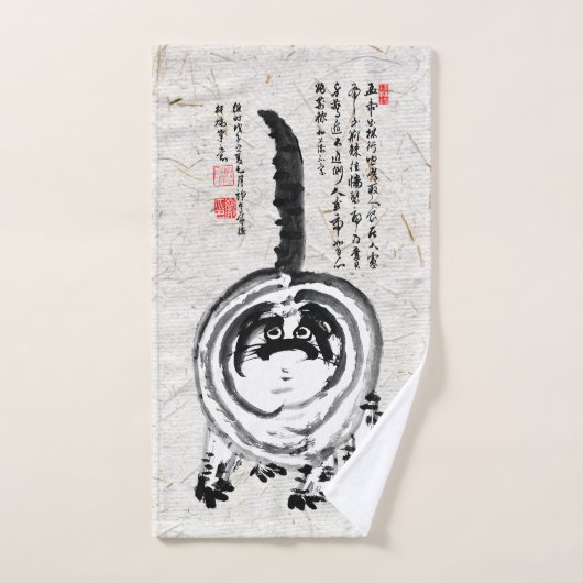 Chonky rayé japonais Tabby Chat (Serviette à main)