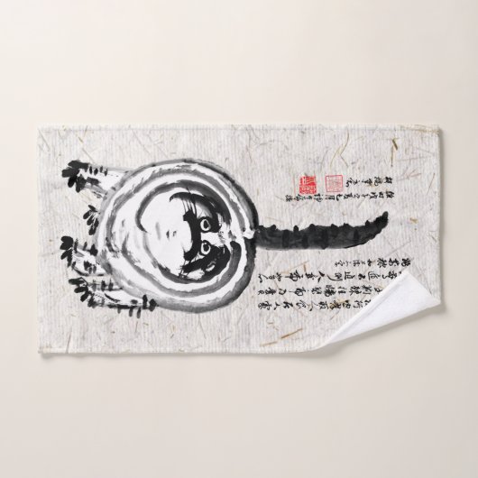 Chonky rayé japonais Tabby Chat (Serviette à main)