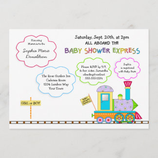 Choo Choo Baby Shower Uitnodigingen