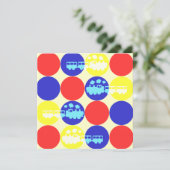 Choo Choo Dots Anniversaire Invitation (Debout devant)