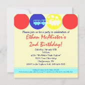 Choo Choo Dots Anniversaire Invitation photo (Dos)