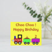 Choo Choo Happy Birthday! Briefkaart (Staand voorkant)