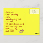 Choo Choo Happy Birthday! Briefkaart (Achterkant)