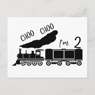 Choo Choo ik ben 2, 2de verjaardag jongen Briefkaart