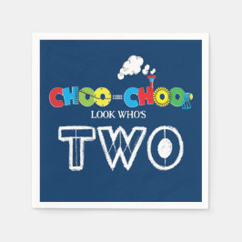 Choo Choo Ik ben twee feest Napkins Servet