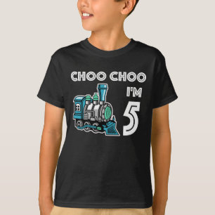 Choo Choo Ik ben vijf jaar oud, schattige trein na T-shirt
