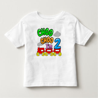 Choo Choo I'm 2 Shirt,Funny 2nd Birthday  Kinder Shirts