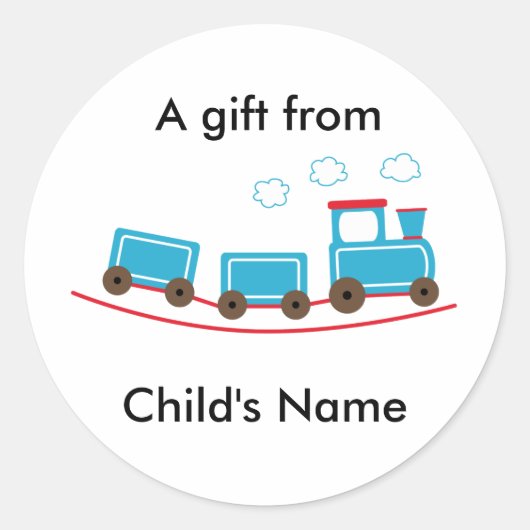 Choo Choo Train Anniversaire Goodie Étiquettes de (Devant)
