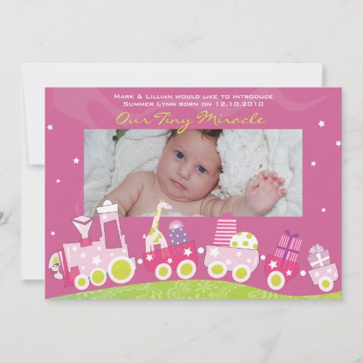 Choo choo Train Baby Faire-part GreetiIng Card (Devant)