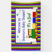 Choo Choo Train Baby shower Banner (Verticaal)