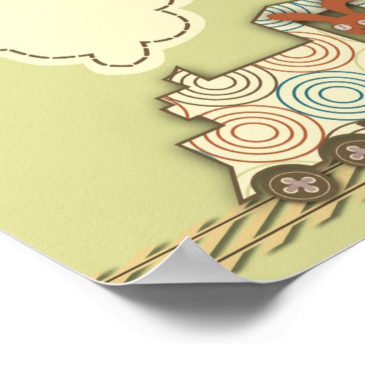 Choo Choo Train Baby shower Banner Poster (Hoek)