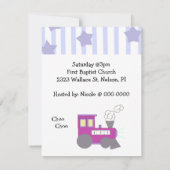 Choo Choo Train Baby shower Kaart (Achterkant)