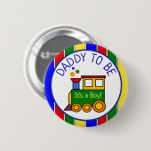 Choo Choo Train Baby shower Ronde Button 5,7 Cm (Voorkant /achterkant)