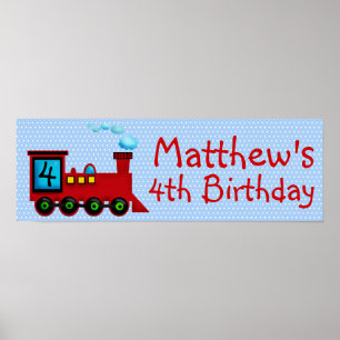 Choo Choo Train Banner Poster