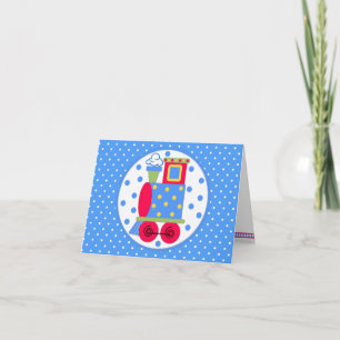 Choo Choo Train Bébé Thématique Merci Carte Note