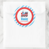 Choo Choo Train Birthday Baby shower Ronde Sticker (Tas)