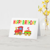 Choo-Choo Train Birthday Kaart (Gele Bloem)