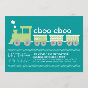 Choo Choo Train Birthday Kaart