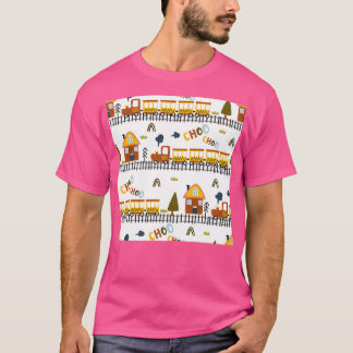 Choo Choo Train Boy Pattern voor Kleine Kinderen T-shirt