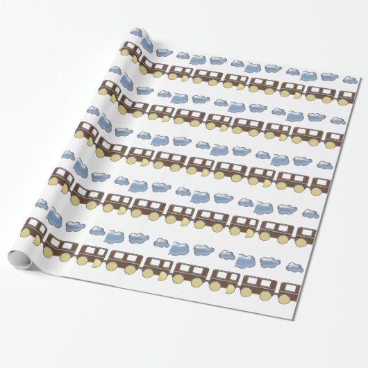 Choo Choo Train Cadeaupapier (Uitgerold)