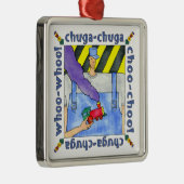 Choo Choo Train Engineer Metalen Ornament (Rechts)
