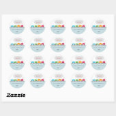 Choo Choo Train Favor Sticker of Envelopzegel (Vel)