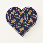 Choo choo train heart bear notebook notitieboek (Achterkant)