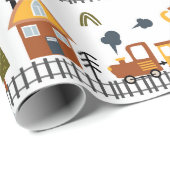 Choo Choo Train Pattern Little Kind Cadeaupapier (Rol Hoek)