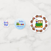 Choo Choo Train Thleys's Baby shower Confetti (Achterkanten)