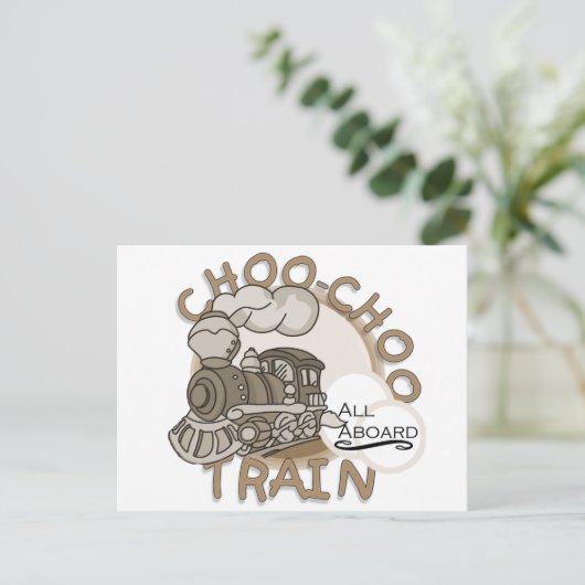 Choo-Choo Train Tshirts en GIfts Briefkaart (Staand voorkant)