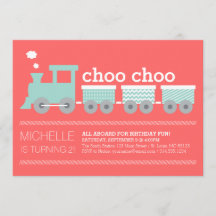 Choo Choo Train-uitnodiging