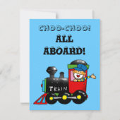 choo choo trein 4e verjaardag kaart (Voorkant)