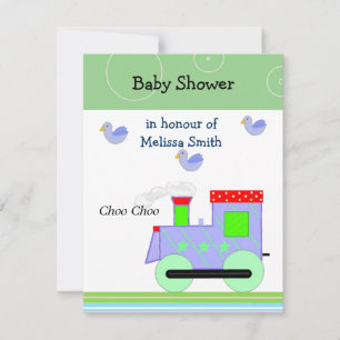 Choo Choo Trein Baby Shower Kaart