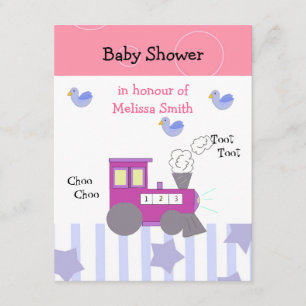 Choo Choo Trein Baby Shower Kaart