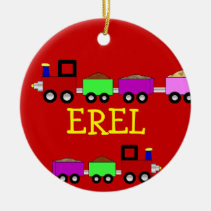 Choo Choo-trein - Gepersonaliseerde versiering van Keramisch Ornament