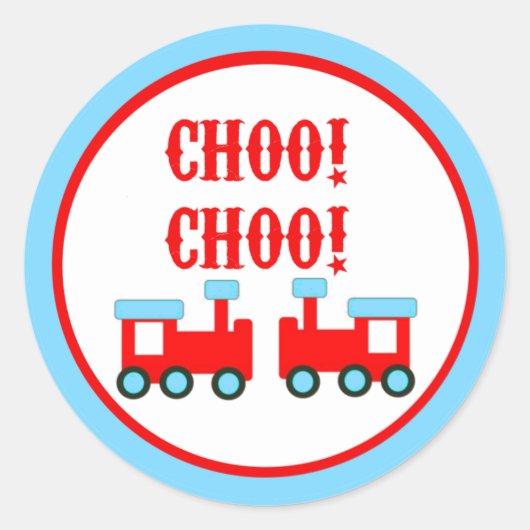 Choo Choo-treinen Ronde Sticker (Voorkant)