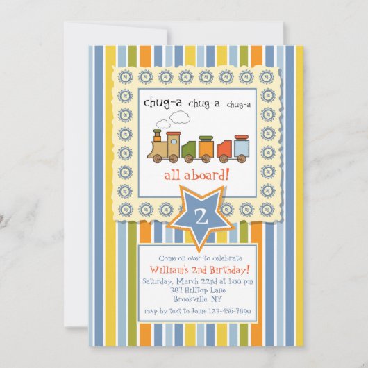 Choo Choo Uitnodiging (Voorkant)
