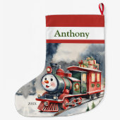 Choo Choo Xmas Train Boys Grote Kerstsok (Achterkant)