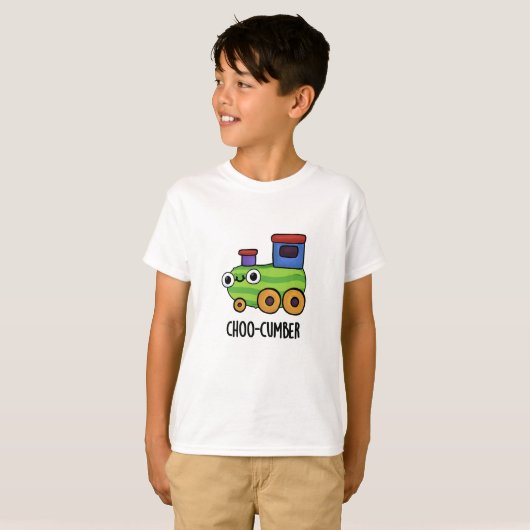 Choo-cumber Funny Cucumber Pun T-shirt (Voorkant volledig)