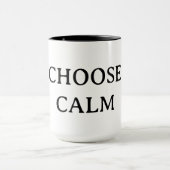 Choose Calm – Minimal Coffee Mug | Aesthetic Zen Q (Centre)