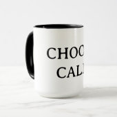 Choose Calm – Minimal Coffee Mug | Aesthetic Zen Q (Devant gauche)