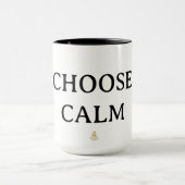 Choose Calm – Minimal Coffee Mug | Aesthetic Zen Q (Centre)