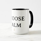 Choose Calm – Minimal Coffee Mug | Aesthetic Zen Q (Devant droit)